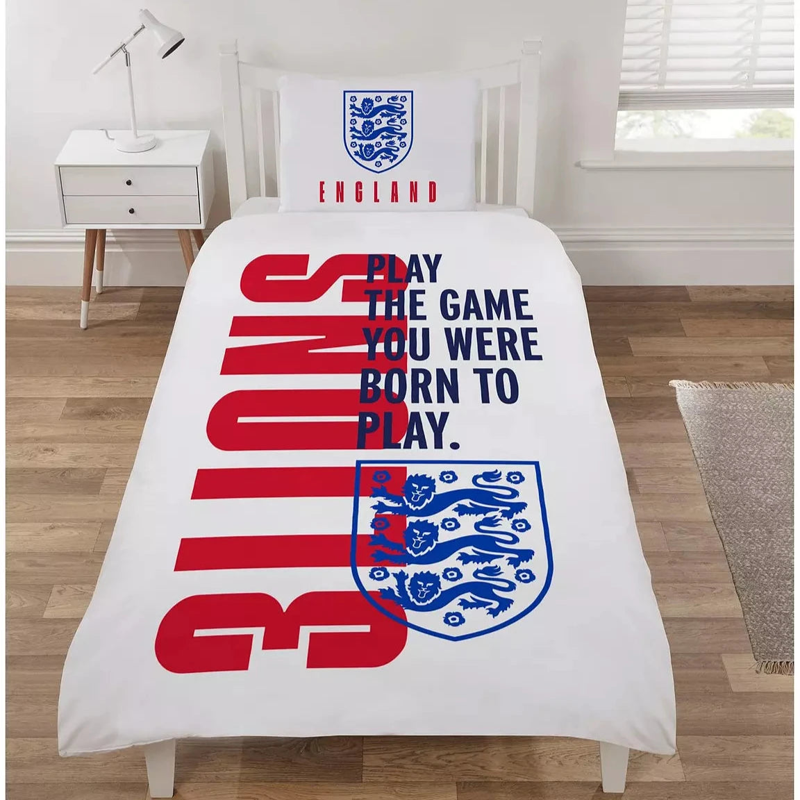 England FA 3 lions Football duvet set