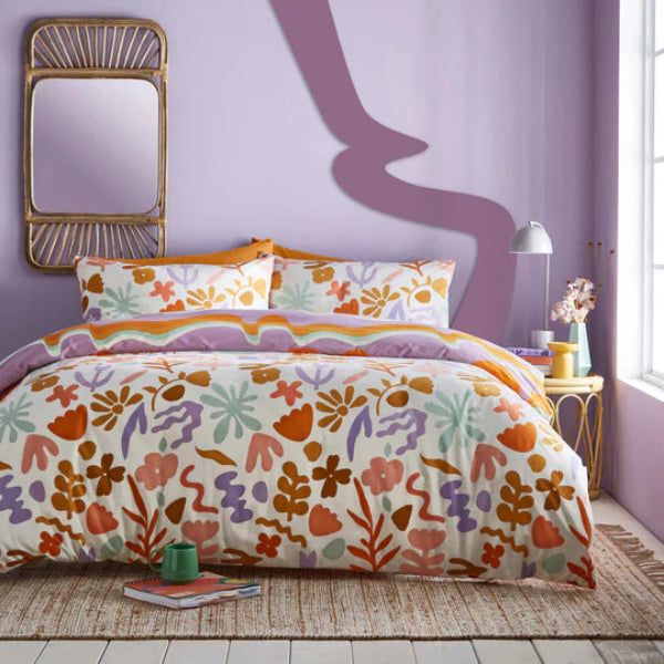 Amelie Abstract Floral Duvet Cover Set