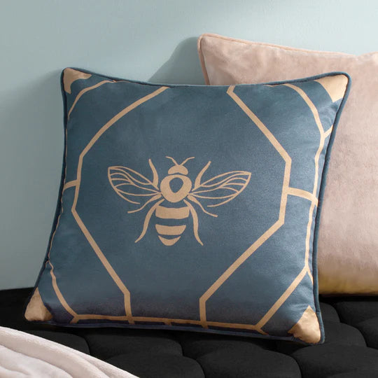 Bee Decor Geometric Bed Cushion Covers