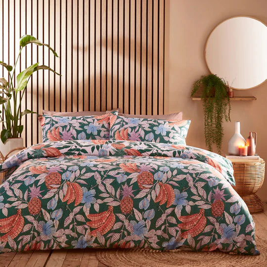 Cypressa Printed Floral Mosaic Duvet Cover Set