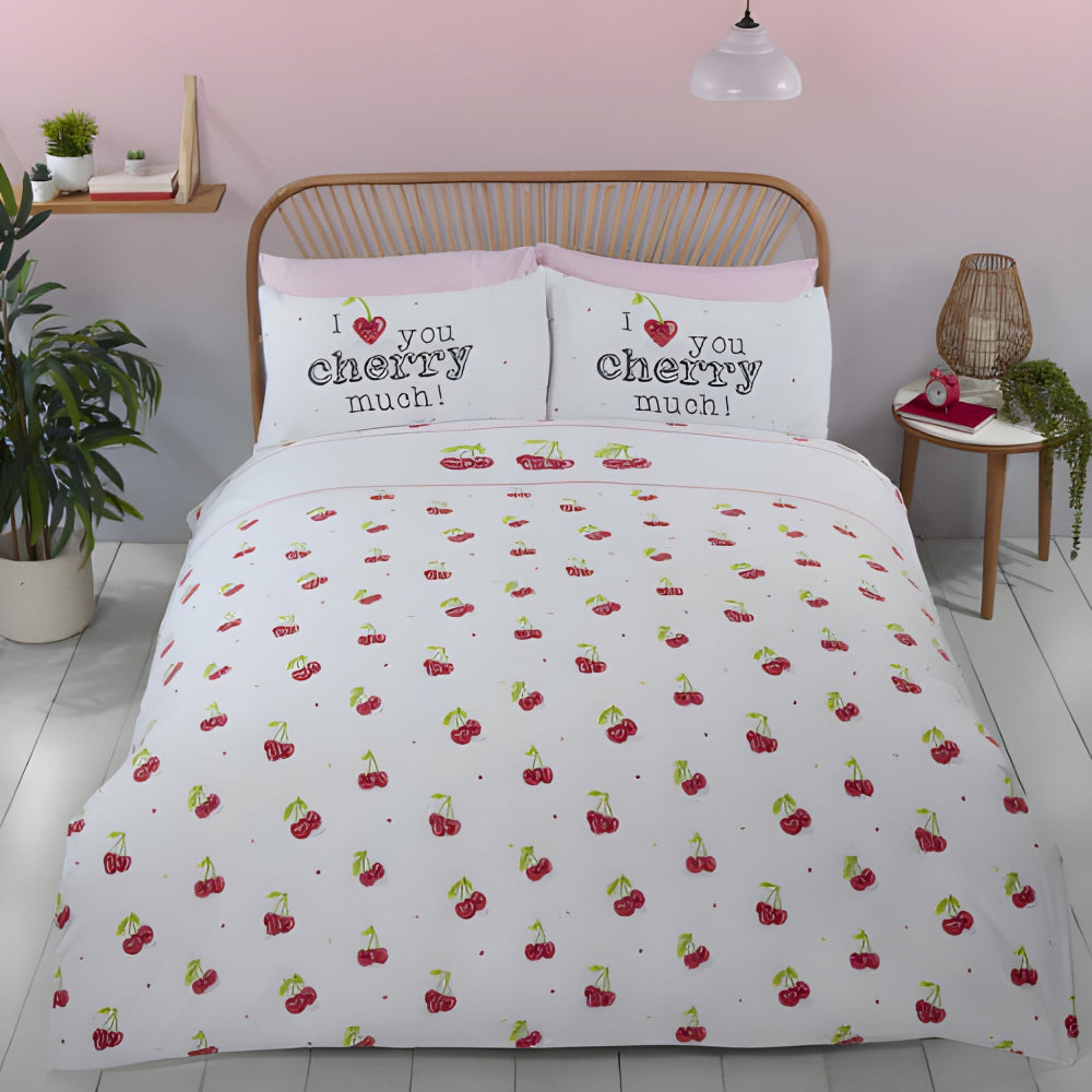 I Love You Cherry Much Duvet Cover Set