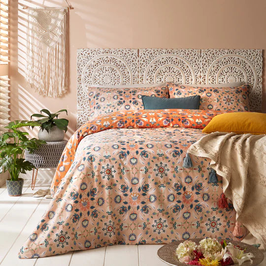 Folk Flora Floral Reversible Duvet Set