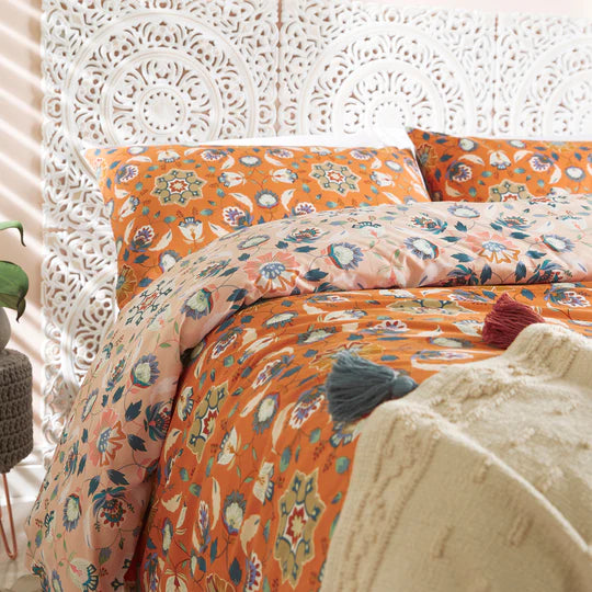 Folk Flora Floral Reversible Duvet Set