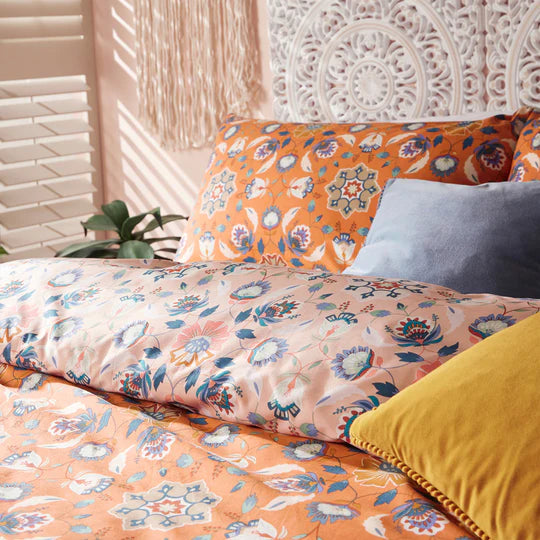 Folk Flora Floral Reversible Duvet Set