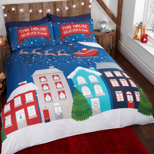 Glow in the dark Christmas duvet cover set