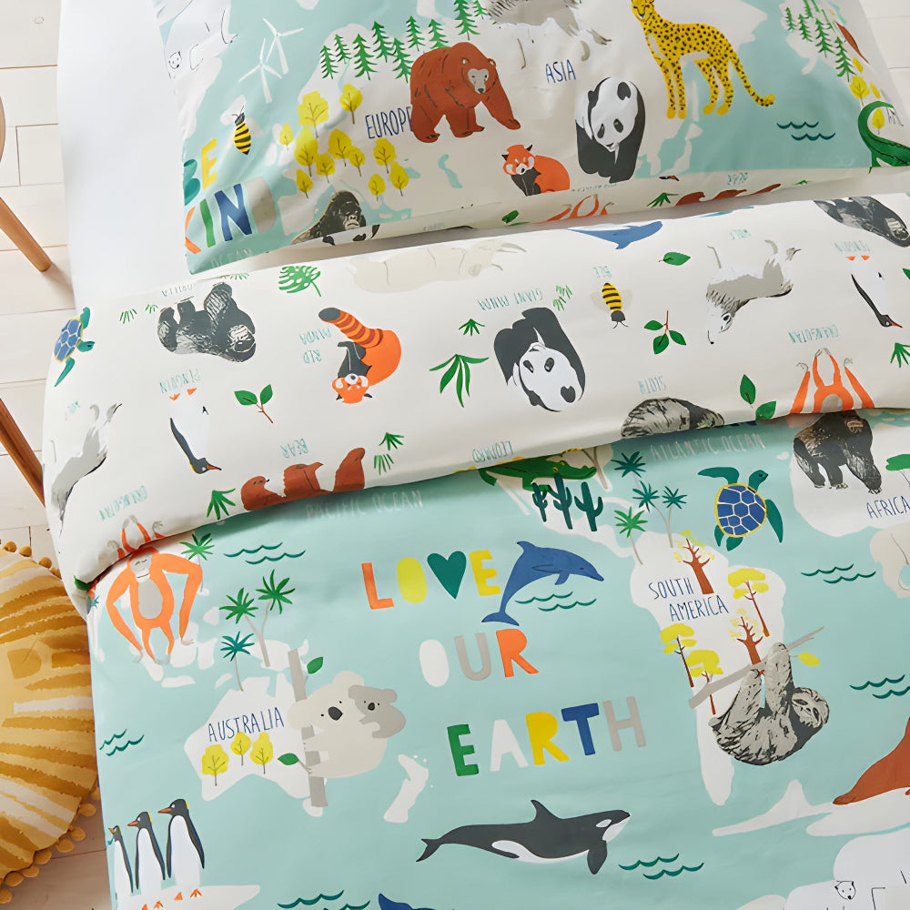 Love Our Earth Childrens Duvet Cover Set