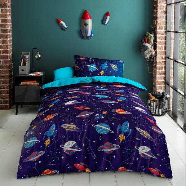 Outer Space Planets Duvet Cover Set