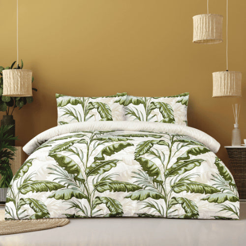 Tropical Leaf Duvet Cover Set