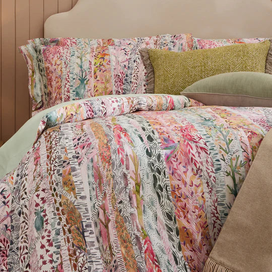 Whimsical Tale Printed Duvet Cover Set in Blush