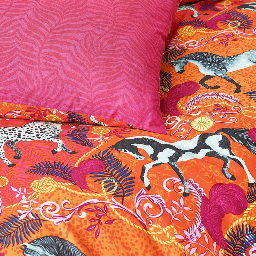 Vivid Andalucian Reversible Duvet Set Orange