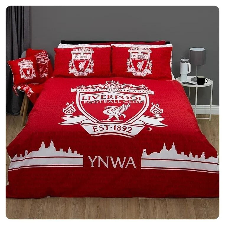 Official Liverpool Fc Reversible Duvet Cover Set