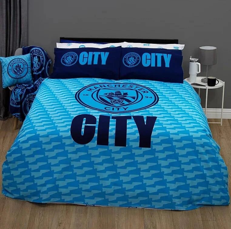 Official Manchester City Fc Duvet Cover Set