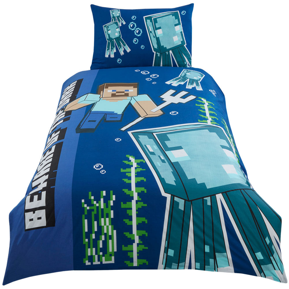 Minecraft glow in the dark Duvet Cover