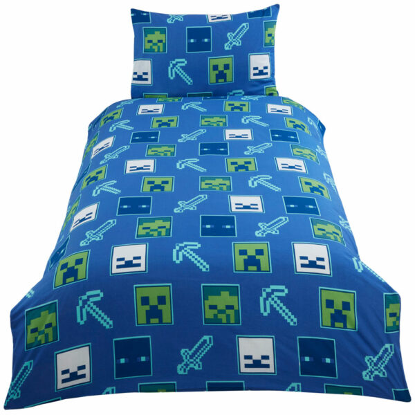 Minecraft Glow In The Dark Duvet Cover Set