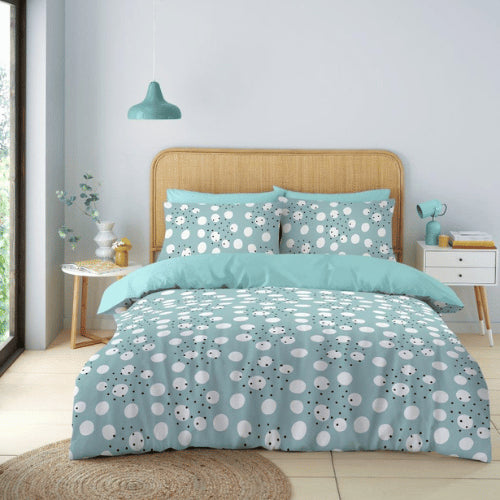 Polka Dot Ultrasoft Reversible Duvet Cover Set