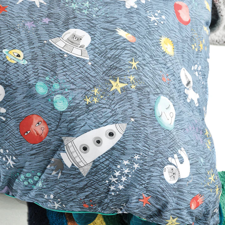 Space Race Kids 100% Cotton Duvet Cover Set - Single