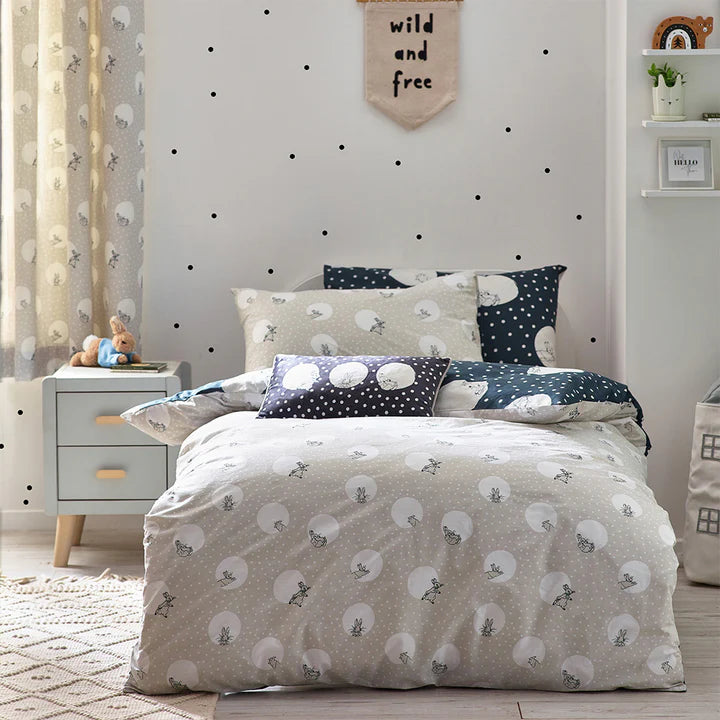 Spot Me Peter Rabbit™ Duvet Cover Set Charcoal