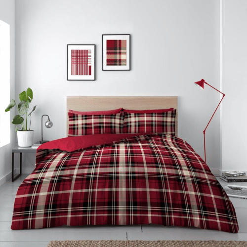 Tanner Check super soft duvet cover set